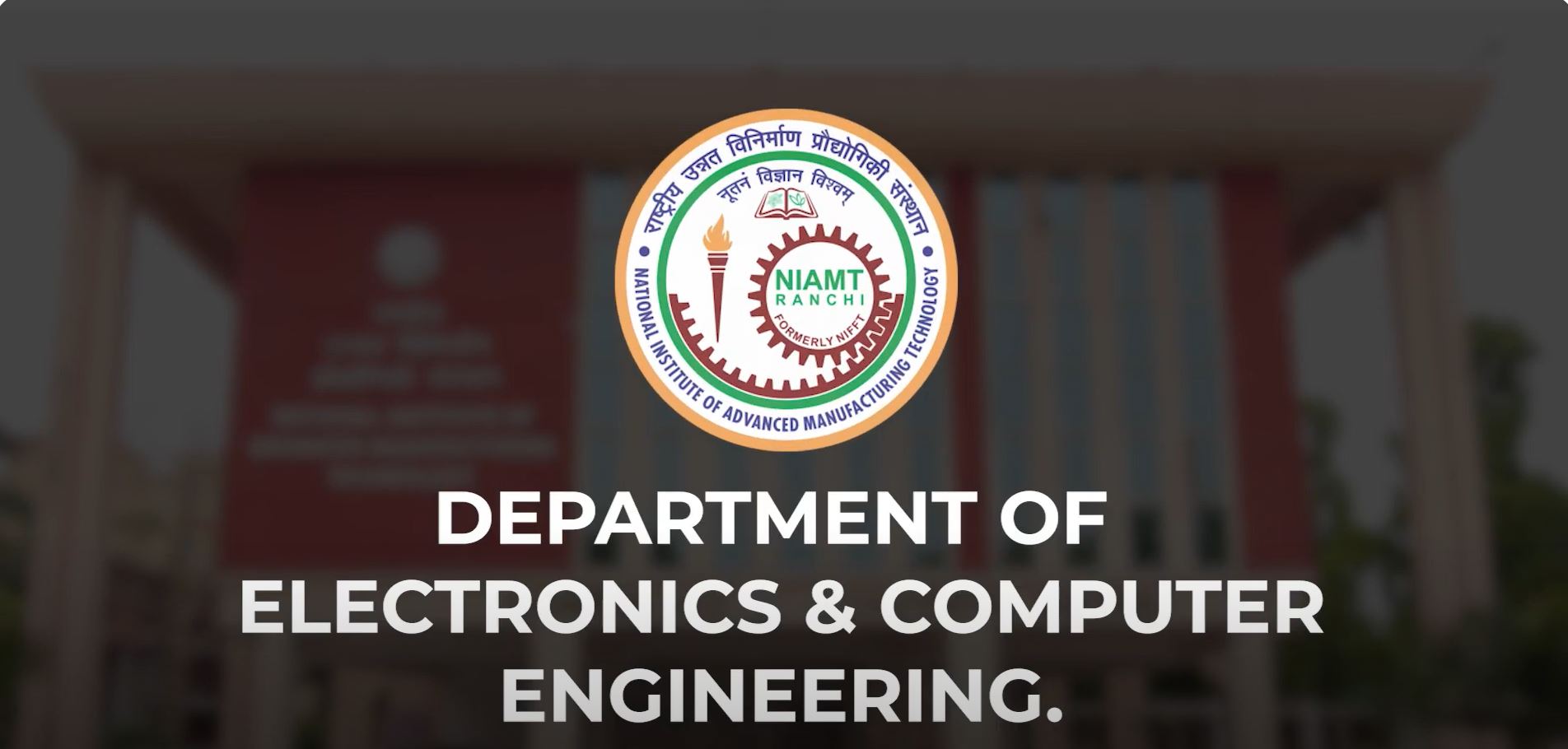 NIAMT Ranchi Department